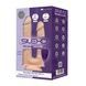 Подвійний фалоімітатор з вібрацією SilexD Double Gusto Vibro Flesh (Model 1 size 8" & 7") + LRS, діаметр 4,5 см та 3,7 см SO8209,4 - інтернет-магазин інтимних товарів Squitter