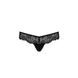 Мереживні трусики-танга з атласним бантиком Passion NAJA THONG XXL/XXXL, black SO5366,5 - інтернет-магазин інтимних товарів Squitter