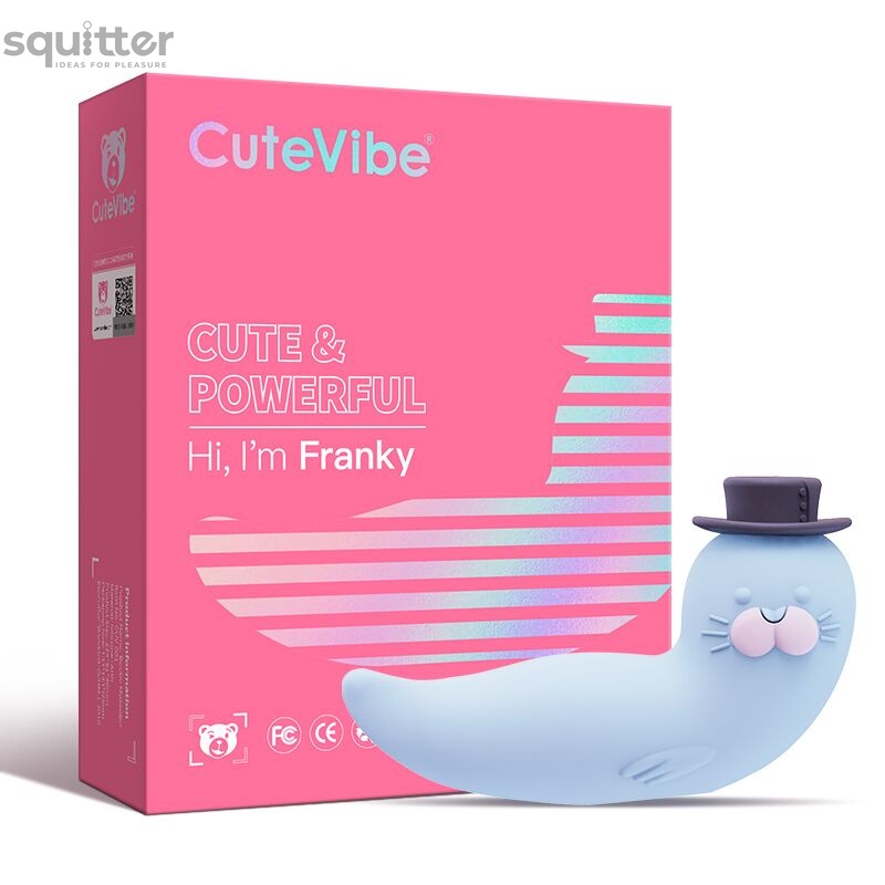 Вакуумний вібратор CuteVibe Franky Blue SO6549 фото