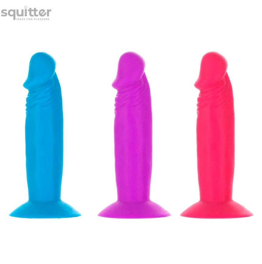 Набір фалоімітаторів ADDICTION Silly Willy 3.3&rdquo; Silicone Dildo, 3 кольори, 12 шт SX3154 - онлайн-сексшоп Сквітер