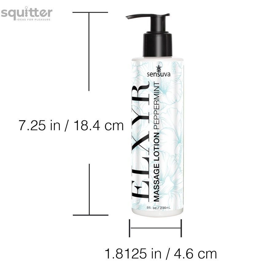 Лосьйон для масажу ніг та ступень Sensuva ELXYR Massage Lotion Peppermint (236 мл) SX2892 - онлайн-сексшоп Сквітер