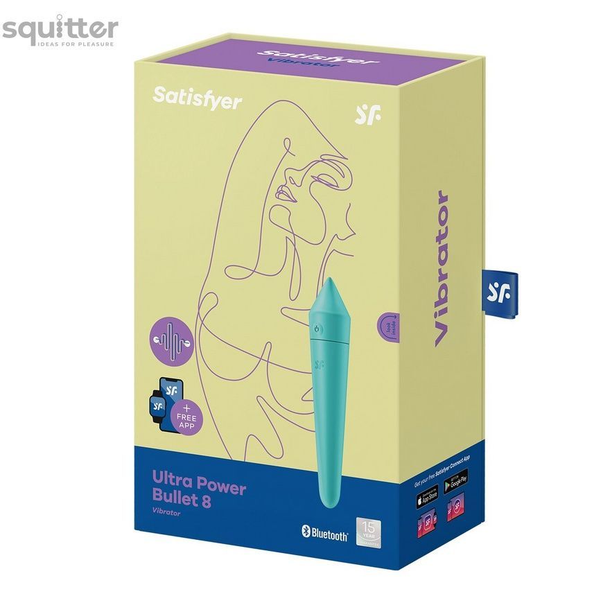 Смарт міні-вібратор Satisfyer Ultra Power Bullet 8 Turquoise SO5437 - онлайн-сексшоп Сквітер