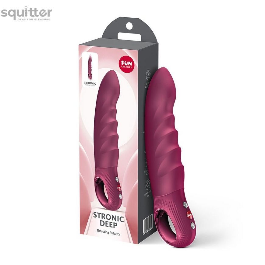 Пульсатор Fun Factory Stronic Deep, Wine Red, 8 режимів роботи, перезаряджуваний SX4248 - онлайн-сексшоп Сквітер