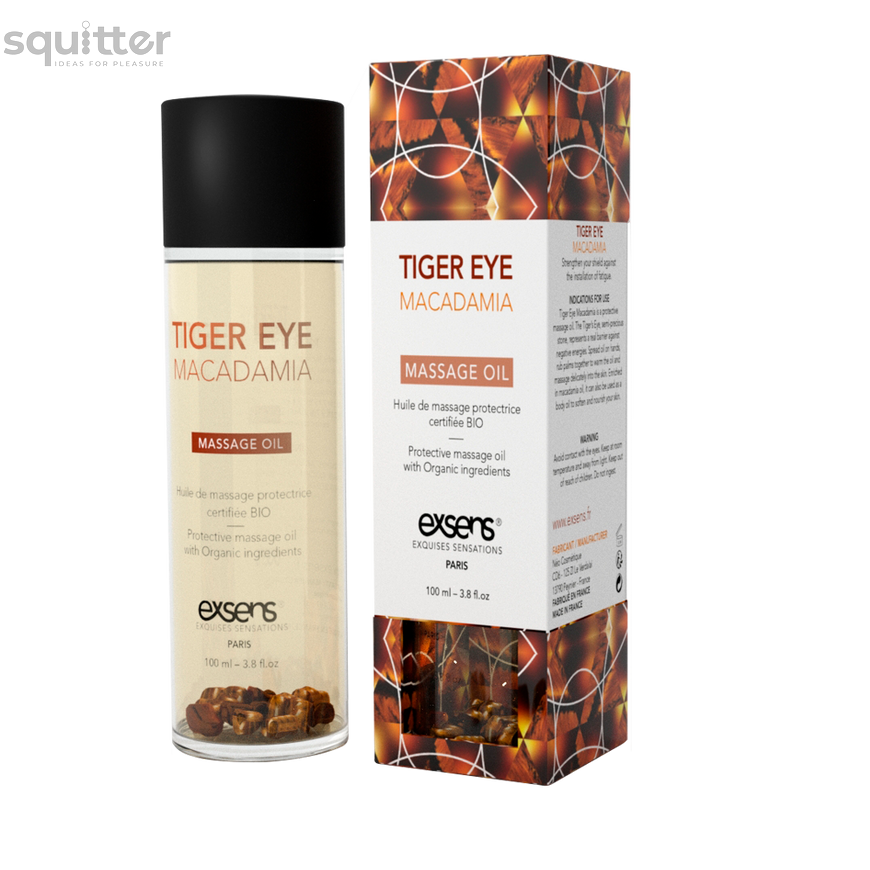 Масажна олія EXSENS Tiger Eye Macadamia (захист з тигровим оком) 100мл, натуральна SO2379 фото