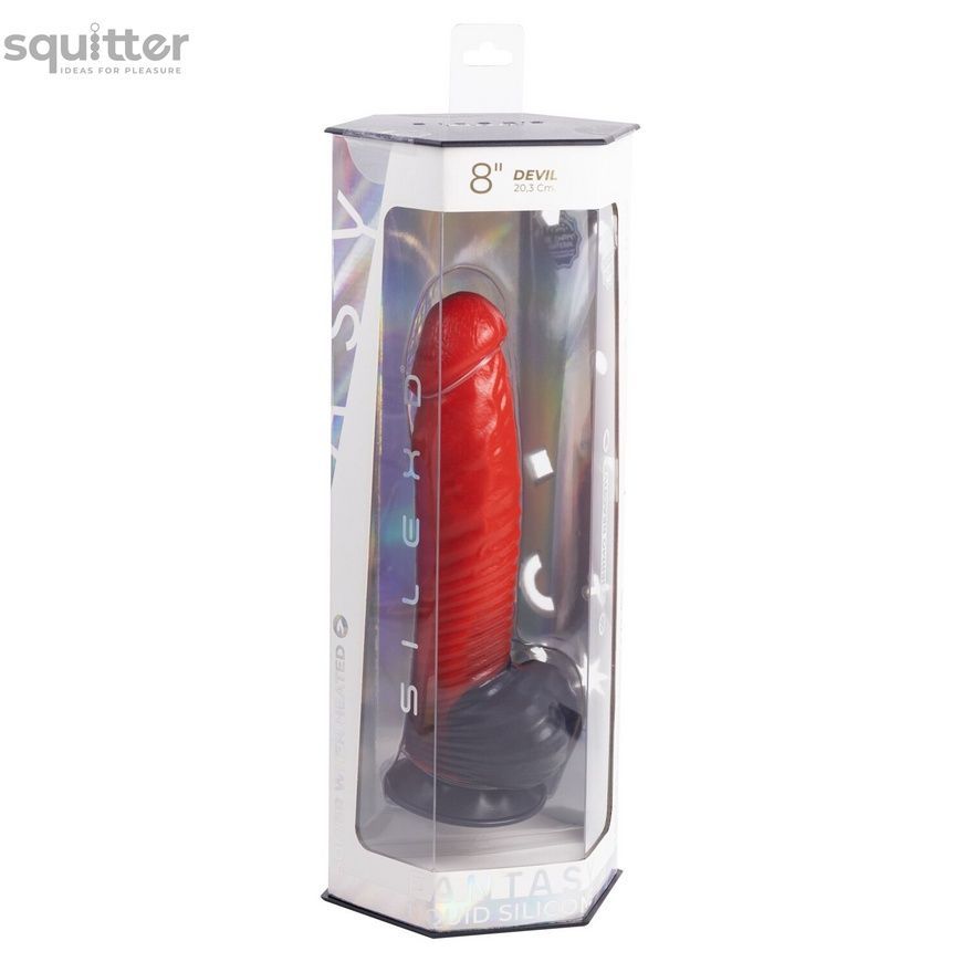 Фалоімітатор SilexD Fantasy Liquid Silicone Devil 8in Red SX4596 - онлайн-сексшоп Сквітер