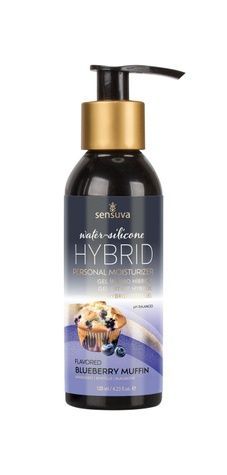 Смазка водно-силиконовая Sensuva Hybrid Blueberry Muffin (125мл) без сахара, можно для оральных ласк SO3247 - онлайн-сексшоп Сквитер