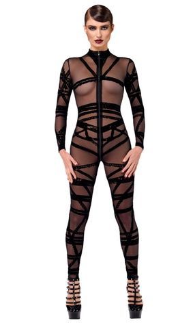 Комбінезон Noir Handmade F357 Bondesque Catsuit L SX4054 - онлайн-сексшоп Сквітер