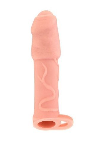Насадка на член Real Body &mdash; Real Extender DICKY із закритою головкою та кільцем для мошонки SO3716 - онлайн-сексшоп Сквітер