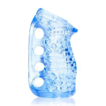Мастурбатор Fleshlight Fleshskins Grip Blue Ice, надежная фиксация на руке, отлично для пар и минета F16623 - онлайн-сексшоп Сквитер