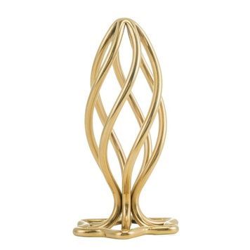 Металева анальна пробка LOCKINK SEVANDA Hollow Spiral Golden, S, золотиста, діаметр 2,6 см SX0882 - онлайн-сексшоп Сквітер