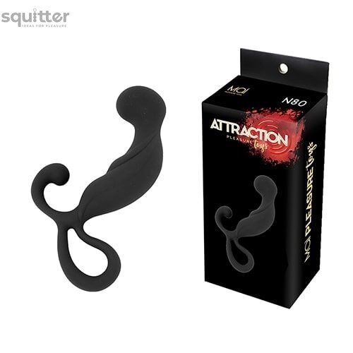 Масажер простати MAI Attraction Toys №80 Black, довжина 13,4 см, діаметр 3,2 см SO4639 фото