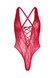 Мереживне боді Leg Avenue Floral lace thong teddy Red, шнурівка на грудях, one size SO7964 фото 4