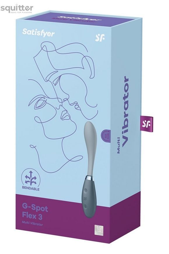 Вібратор Satisfyer G-Spot Flex 3 Grey, гнучкий стовбур із фіксацією положення SO6727 - онлайн-сексшоп Сквітер