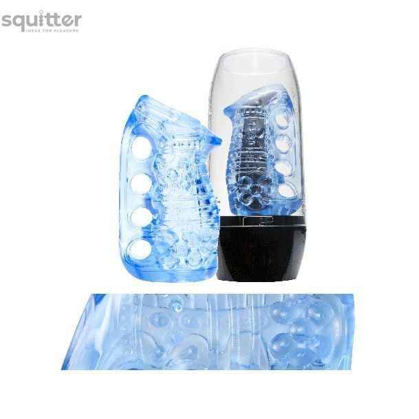 Мастурбатор Fleshlight Fleshskins Grip Blue Ice, надежная фиксация на руке, отлично для пар и минета F16623 - онлайн-сексшоп Сквитер