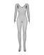 Сетчатый бодистокинг с длинным рукавом Obsessive Bodystocking N109 black S/M/L, черный, комбинезон,SO7253,3 - интернет-магазин интимных товаров Squitter