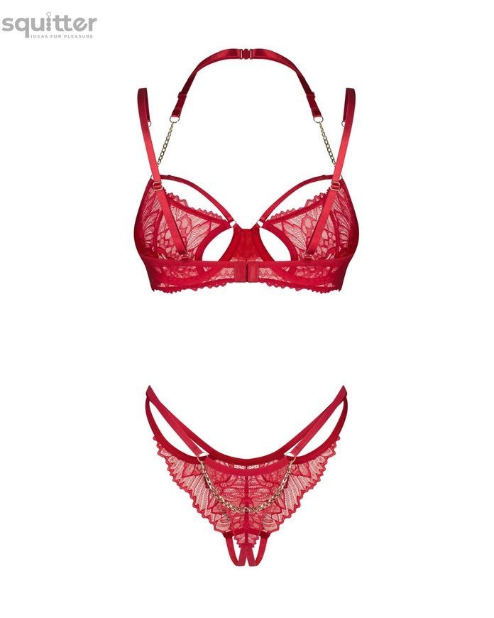 Комплект Obsessive Matildea 2-pcs crotchless set L/XL SX3609 - онлайн-сексшоп Сквітер