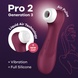 Вакуумний кліторальний стимулятор Satisfyer Pro 2 Generation 3 with Liquid Air Wine Red SO7772 фото 2