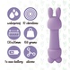 Міні-вібратор FeelzToys Magic Bunny Purple з двома насадками SO4439 фото 5