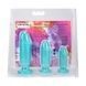 Набір анальних пробок Doc Johnson Crystal Jellies - Anal Starter Kit- Teal SX4427,5 - інтернет-магазин інтимних товарів Squitter