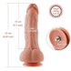 Ультрареалістичний фалоімітатор для секс-машин Hismith 8.3″ 2-layers Silicone Flesh Dildo, двошарови SO6204 фото 7