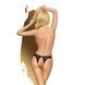 Трусики-тонг Penthouse Naughty Valentine S/M Black, кружево, открытый доступ к интимным зонамSO6501,2 - интернет-магазин интимных товаров Squitter