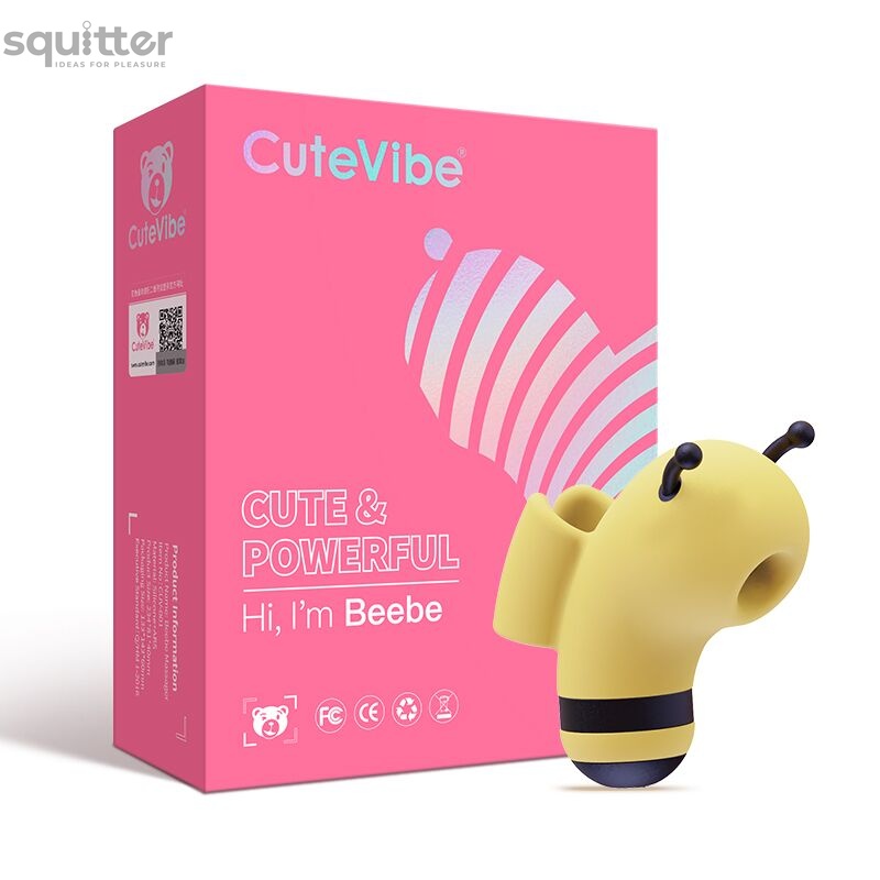 Вакуумный стимулятор с микротоками CuteVibe Beebe Yellow, на палец SO6550 фото