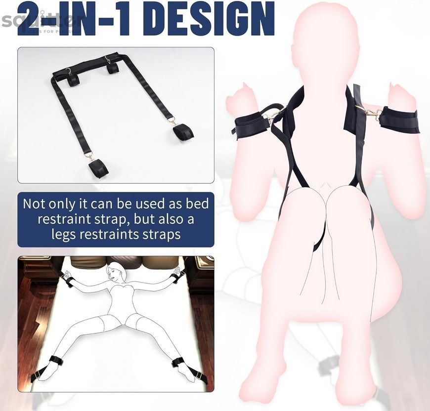 БДСМ-набір LOCKINK YEAHWOW Bed Restraint set SX2844 - онлайн-сексшоп Сквітер