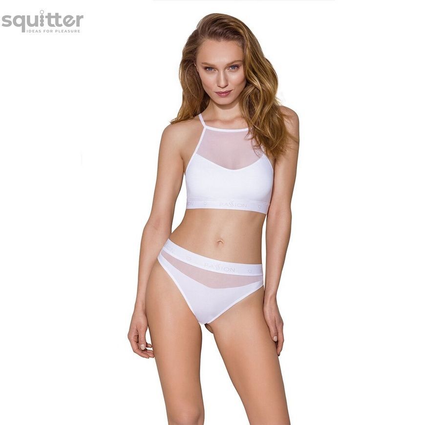 Трусики с прозрачной вставкой Passion PS006 PANTIES white, size M SO4236 - онлайн-сексшоп Сквитер