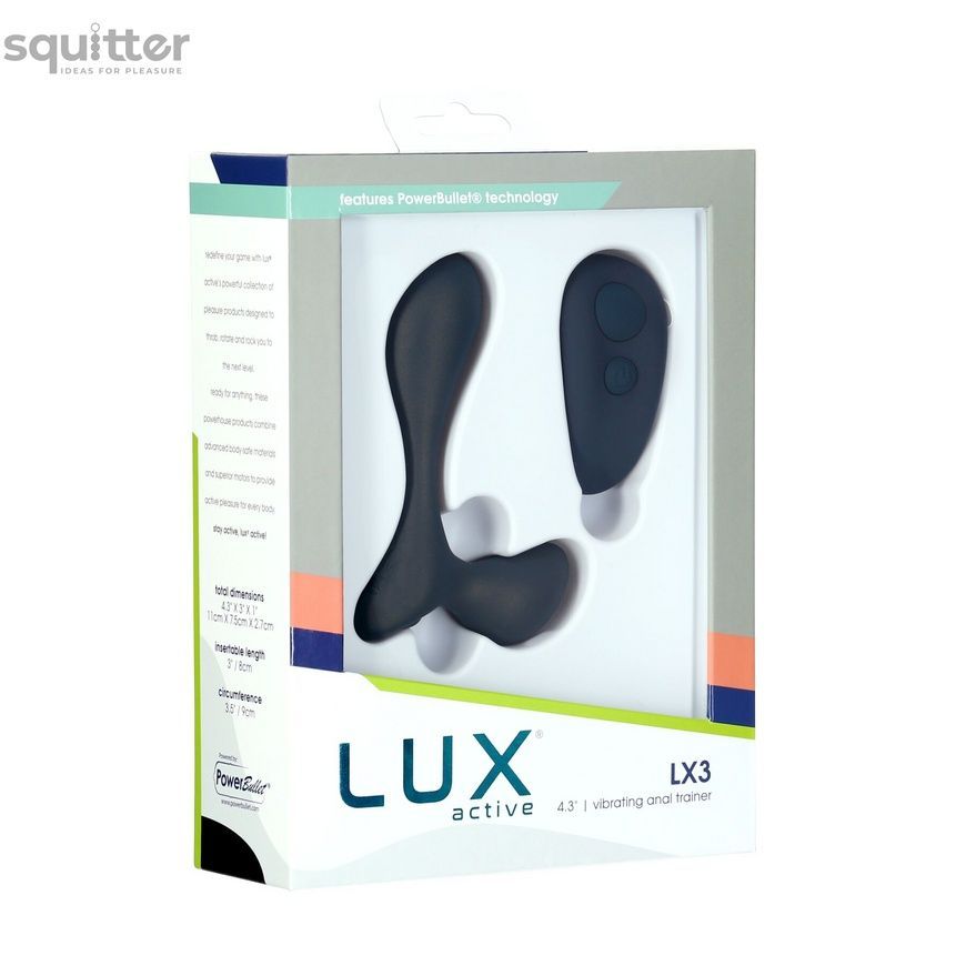 Вибромассажер простаты Lux Active LX3 Vibrating Anal Trainer, пульт ДУ SO6836 - онлайн-сексшоп Сквитер