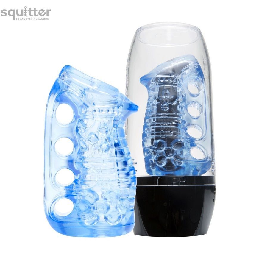 Мастурбатор Fleshlight Fleshskins Grip Blue Ice, надежная фиксация на руке, отлично для пар и минета F16623 - онлайн-сексшоп Сквитер