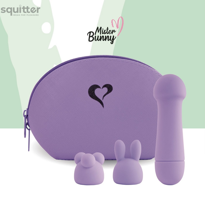 Міні-вібратор FeelzToys Magic Bunny Purple з двома насадками SO4439 фото