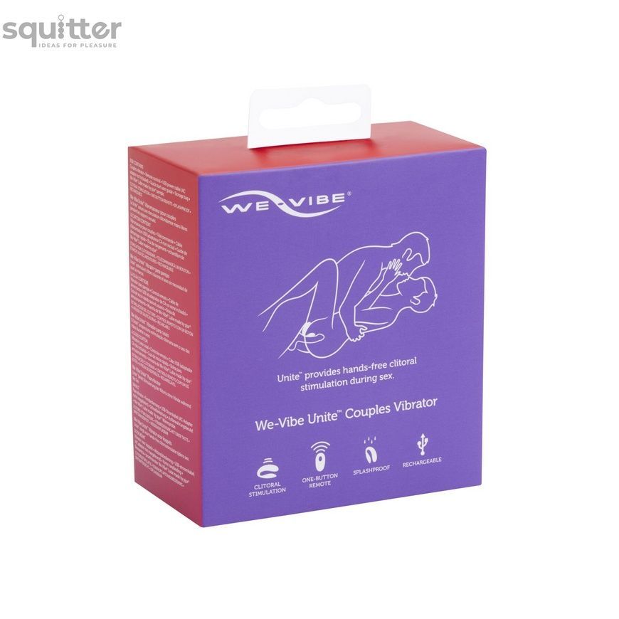 Недорогой вибратор для пар We-Vibe Unite Purple, однокнопочный пульт ДУ SO6936 - онлайн-сексшоп Сквитер