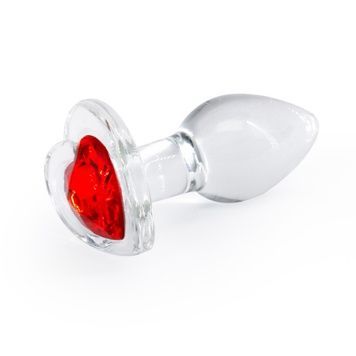 Скляна анальна пробка NS Novelties Crystal - Desires - Red Heart - Small SX4352 - онлайн-сексшоп Сквітер
