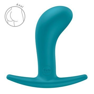 Анальна пробка Fun Factory BOOTIE M Aquamarine, діаметр 3,3 см, тонкий обмежувач SX3729 - онлайн-сексшоп Сквітер