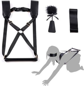 БДСМ-набір LOCKINK YEAHWOW Black Doggy Style Saddle set SX2845 - онлайн-сексшоп Сквітер