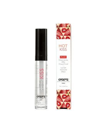 Стимулювальний блиск для губ EXSENS Strawberry Hot Kiss 7 мл, зігріває та охолоджує SX4014 - онлайн-сексшоп Сквітер
