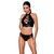 Комплект з еко-шкіри Passion NANCY BIKINI S/M, black, бра та трусики з імітацією шнурівки SO5368 - онлайн-сексшоп Сквітер