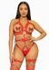 Портупея-тедді з ременів Leg Avenue Studded O-ring harness teddy S Red, екошкіра SO8560,1 - інтернет-магазин інтимних товарів Squitter