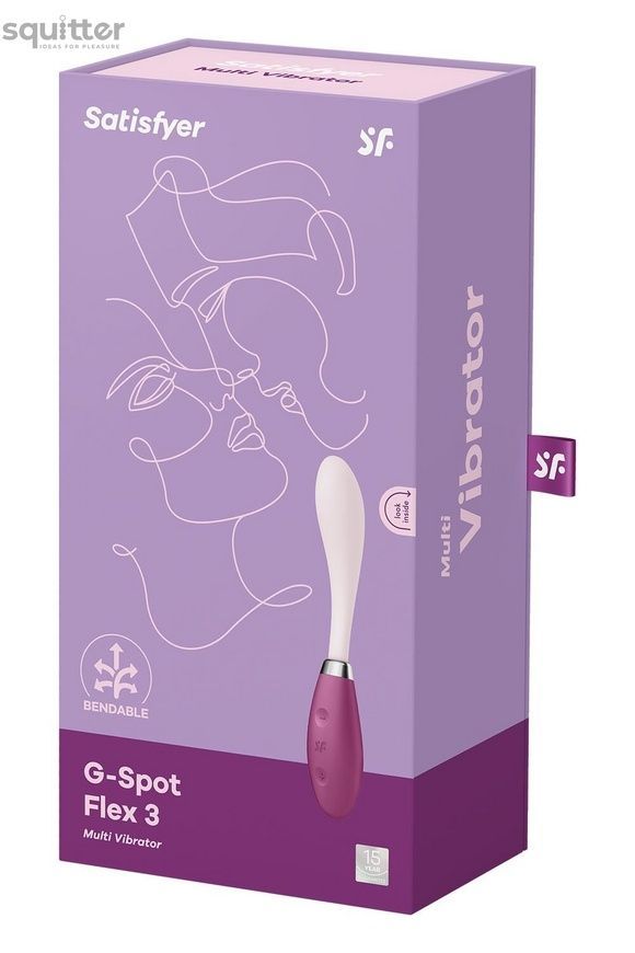 Вібратор Satisfyer G-Spot Flex 3 Red, гнучкий стовбур із фіксацією положення SO6728 - онлайн-сексшоп Сквітер