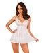 Пеньюар и трусики Obsessive Heavenlly babydoll & thong XS/SSO8163,1 - интернет-магазин интимных товаров Squitter