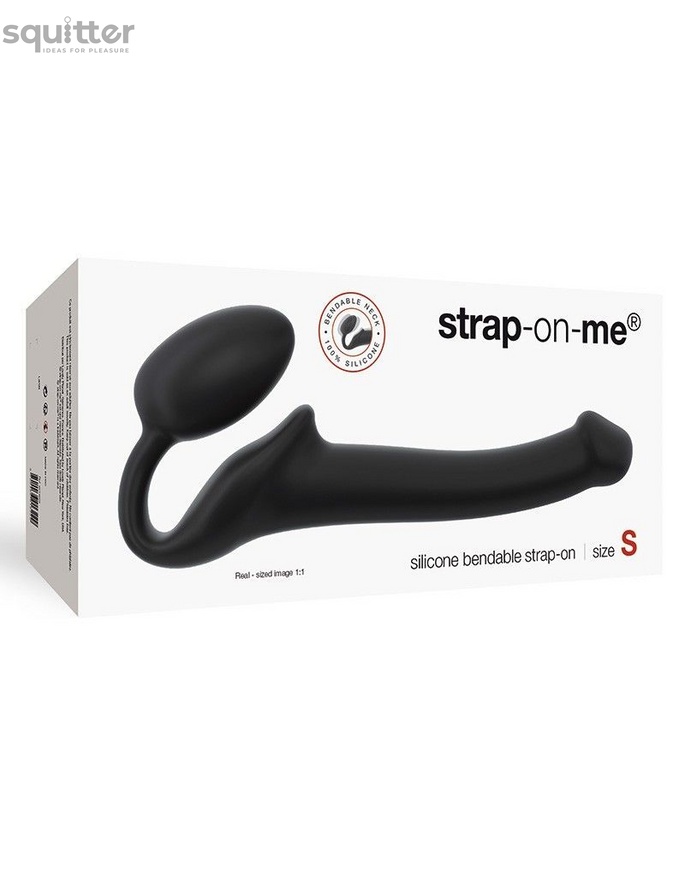 Безремневий страпон Strap-On-Me Black S, повністю регульований, діаметр 2,7 см SO2710 фото