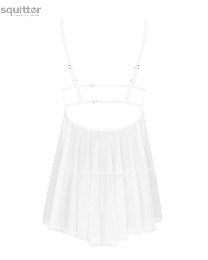 Пеньюар и трусики Obsessive Heavenlly babydoll & thong XS/S SO8163 - онлайн-сексшоп Сквитер