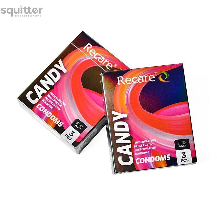 Презервативи Holographic Recare Delay Candy Condoms 3 шт, пролонгувальний ефект, цукерковий аромат SX3330 - онлайн-сексшоп Сквітер