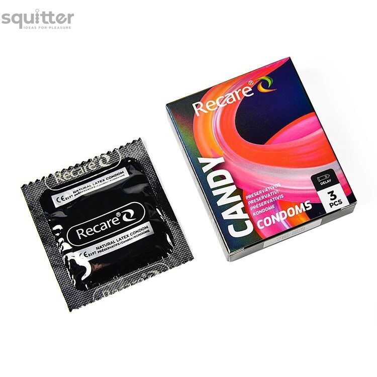 Презервативи Holographic Recare Delay Candy Condoms 3 шт, пролонгувальний ефект, цукерковий аромат SX3330 - онлайн-сексшоп Сквітер
