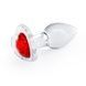 Скляна анальна пробка NS Novelties Crystal - Desires - Red Heart - Small SX4352,1 - інтернет-магазин інтимних товарів Squitter
