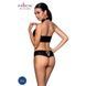 Комплект з еко-шкіри Passion NANCY BIKINI S/M, black, бра та трусики з імітацією шнурівки SO5368,2 - інтернет-магазин інтимних товарів Squitter