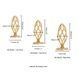 Металева анальна пробка LOCKINK SEVANDA Hollow Spiral Golden, M, золотиста, діаметр 3 см SX0883,8 - інтернет-магазин інтимних товарів Squitter