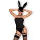 Еротичний костюм кролика Obsessive Bunny costume S/M, black, боді, чокер, гартери, панчохи, маска SO7701,1 - інтернет-магазин інтимних товарів Squitter