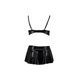 Комплект білизни під латекс Passion DEBY SET L/XL, black, ліф, міні-спідничка, стрінги PS25701,4 - інтернет-магазин інтимних товарів Squitter