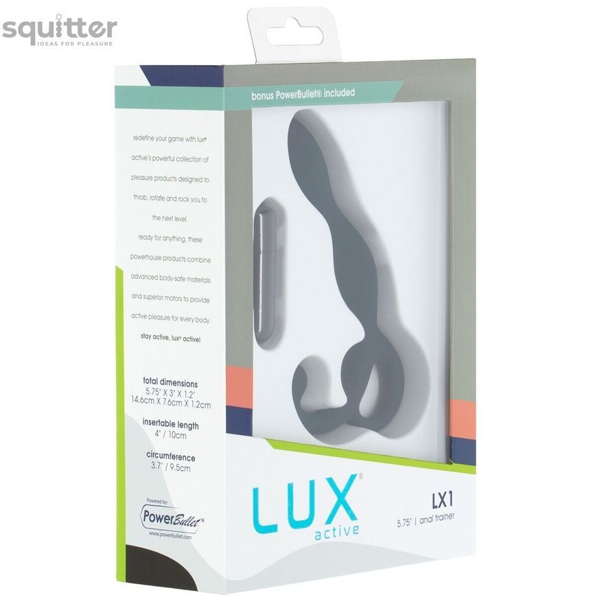 Масажер простати Lux Active LX1 Anal Trainer 5.75&Prime;, Dark Blue, віброкуля в комплекті SO6837 - онлайн-сексшоп Сквітер